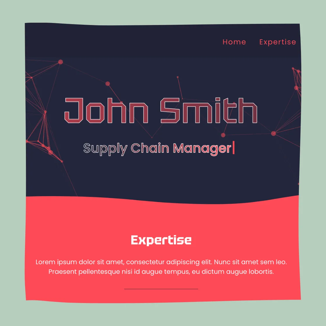 Preview of the portfolio prototype project