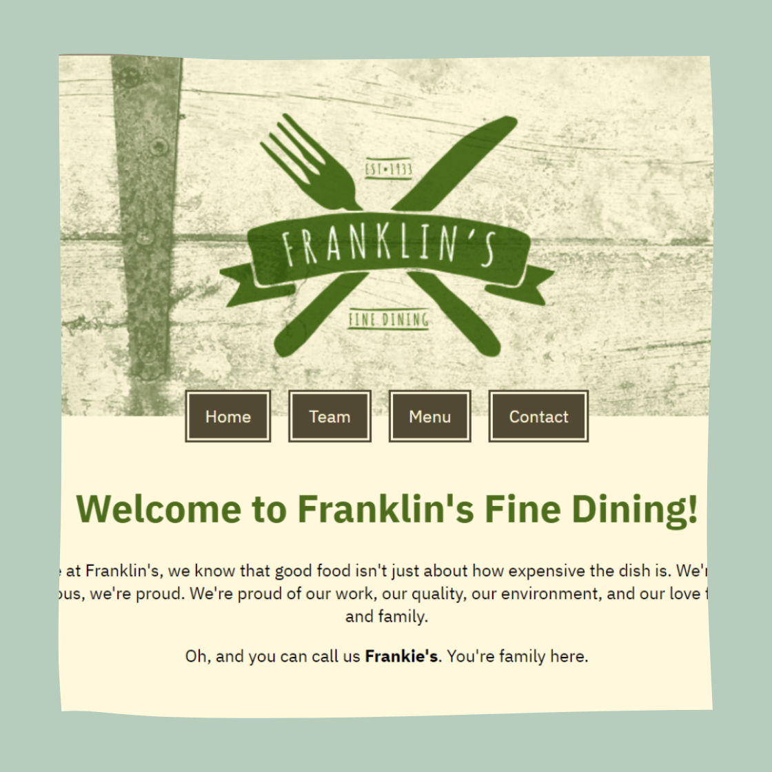 restaurant project